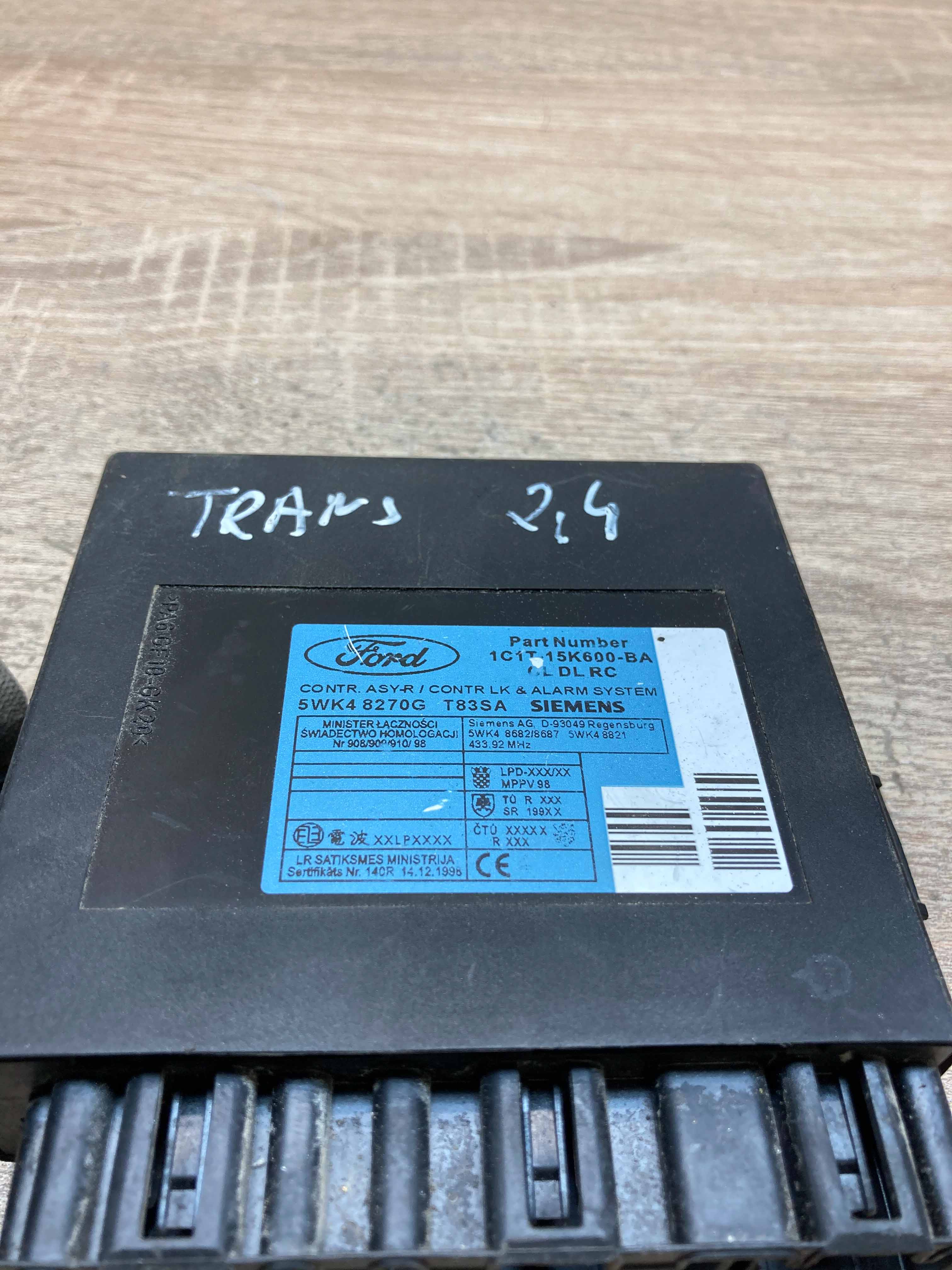 1C1T 15K600 BA 5WK48270G Ford Transit CENTRAL LOCKING & ALARM SYSTEM MODULE  Sie | eBay